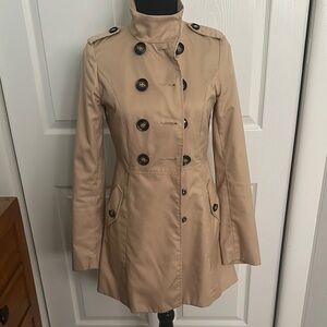 H&M Beige Double-Breasted Trench Coat